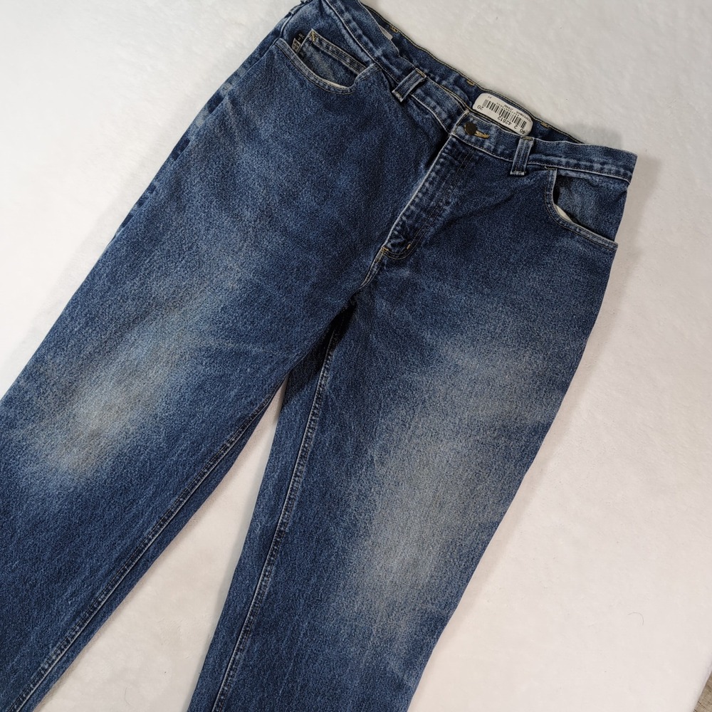 Carhartt FR Jeans Mens 38x34 Blue Flame Resistant HRC 2 Straight Leg Workwear
